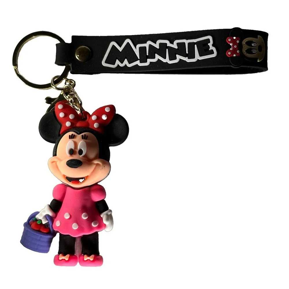 Disney Minnie Mouse 3D Keychain Figure Backpack/bag Clip Keyring Pendant